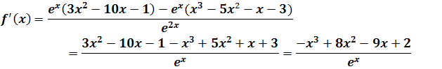 détail du calcul de la dérivée