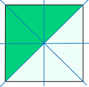 carré avec diagonales