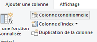 colonne conditionnelle